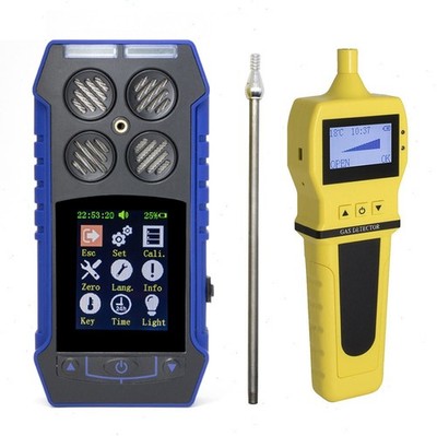 4 Gas Monitor Multi Gas Detector CO EX O2 H2S Monitor with Pump Data Storage