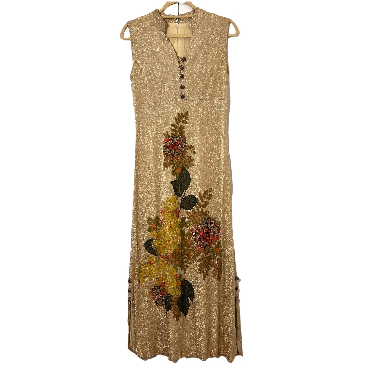 Gold Metal 1970s Vintage Dresses for Women for sale | eBay