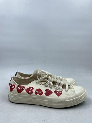 Converse X Comme Des Garcons White Canvas Sneakers M 9