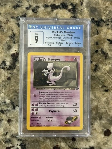 CGC 9 MINT ✨ - Rocket's Mewtwo 14/132 Gym Challenge Holo - 2000 Pokemon
