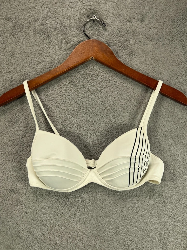 Conjunto de 2 bikini vintage La Perla hecho en Italia marfil talla 44 para mujer EE. UU. XS Foto 2 de 4