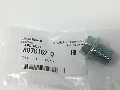 2012-2017 Subaru Engine Oil Drain Plug Forester Impreza Outback DOHC 807016210