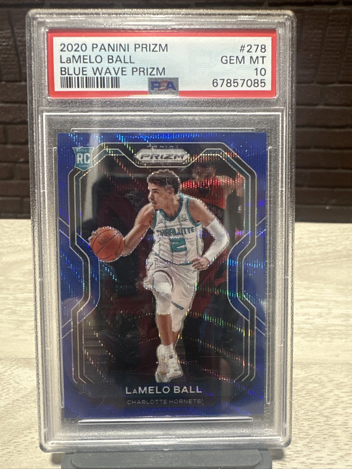 2020 Panini Prizm LaMelo Ball Blue Wave Prizm Rookie RC #278 PSA 10 GEM MT