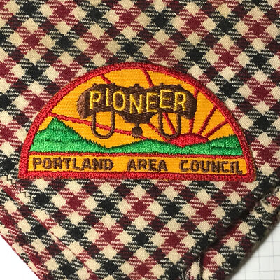 Camp Pioneer Portland Area Council Plaid Neckerchief Bdr (LB266)