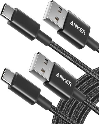 Anker USB C Ladekabel, 2er-Pack 10 Fuß (3 m) auf C 10 Fuß, schwarz 