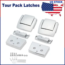 Chrome Pack Trunk Latches For Harley Touring Electra/Street Glide Road King