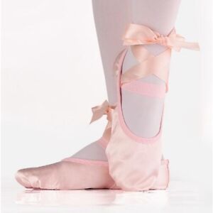 Ladies Kids Pink Ballet Pointe Shoes 