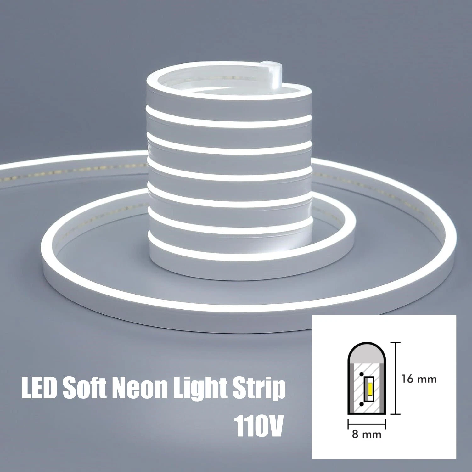 LED Neon Rope Lights Strip Waterproof Flexible Home Garden Holiday Party Decor