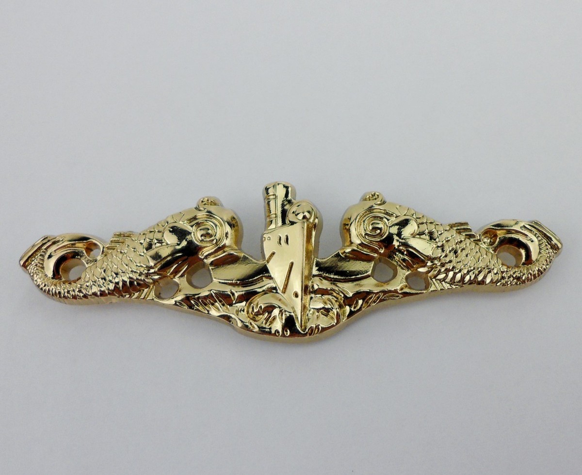 US Navy Submarine Warfare Officer Badge Pin Golden | eBay
