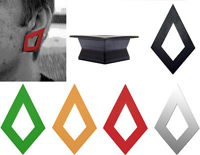 GeoGauges Brand Diamond-Shaped Silicone Tunnels Ear Plugs Gauges Body Jewelry