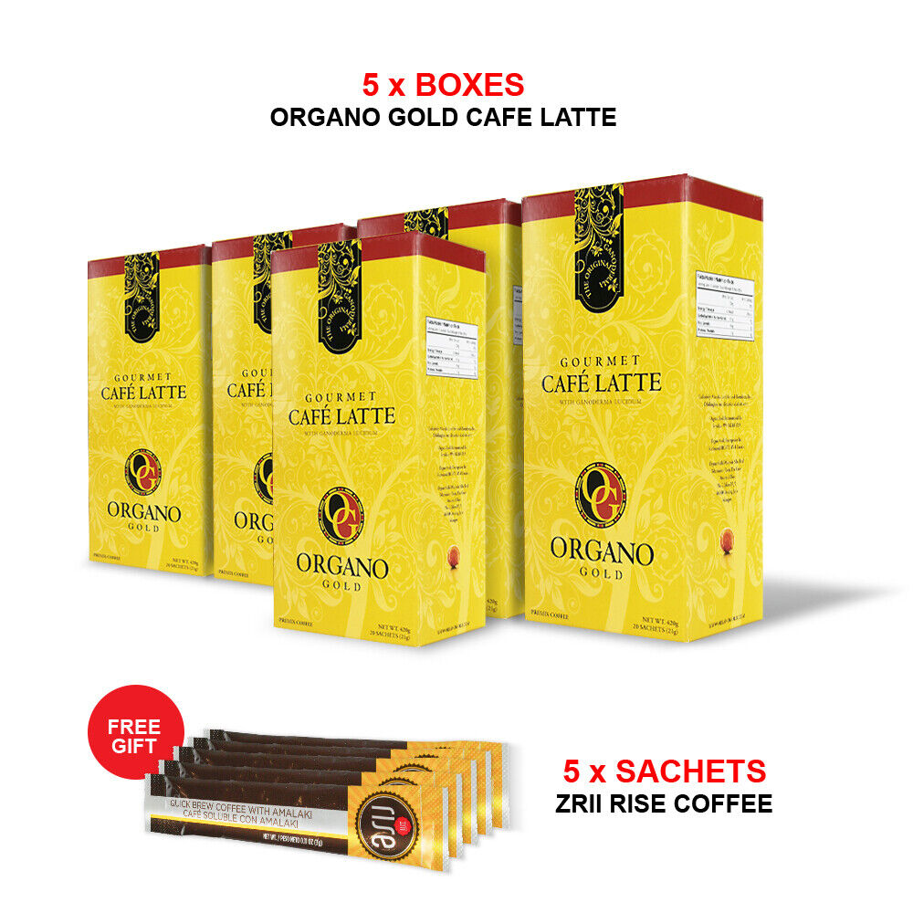 Organo Gold Cafe Latte Ganoderma Gourmet R sachet FREE specialty shop 5 Max 60% OFF boxes