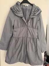 Neu! On Parle de Vous Satin MANTEL grau S 36 mit Kapuze