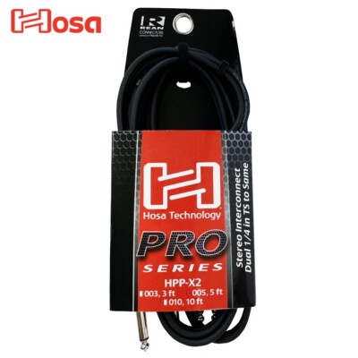 Hosa HPP-005X2 5FT Dual 1/4'' TRS Male Stereo Balanced Interconnect Cable