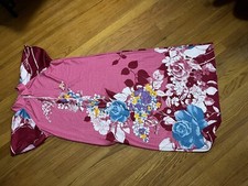 Vintage Housedress Mumu Nightgown Floral Kimono Style Women s Medium/Large