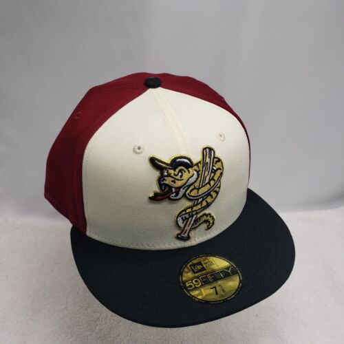 Wisconsin Timber Rattlers MILB New Era creme/rot Motiv Nacht Fauxback Hut 7 5/8