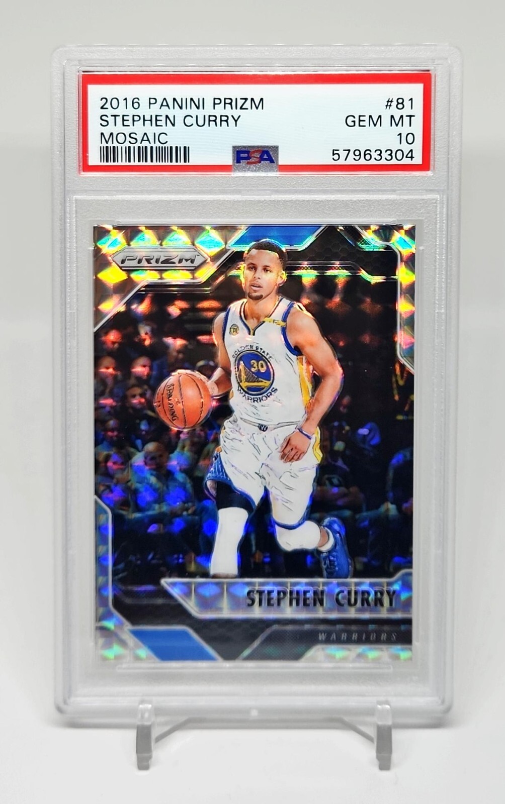 Stephen Curry 2016-17 Panini Prizm Mosaic SILVER Prizm #81 PSA 10 GEM MINT 📈