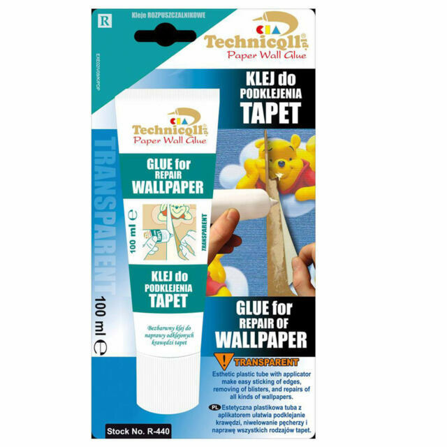 Technicqll COLORLESS Transparent Vinyl Wallpaper Repair Glue Adhesive