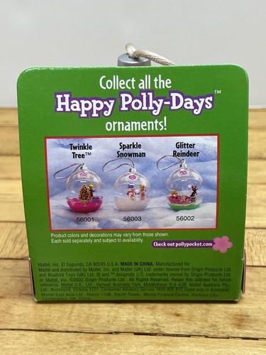 POLLY POCKET - 3 CHRISTMAS ORNAMENTS - NRFB - yr. 2002 - MINT - Picture 5 of 9