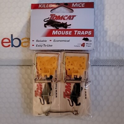 Tomcat Mouse Traps (Wooden), Pack of 4 Traps New Sealed