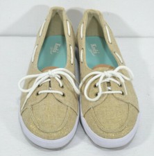 Keds Sport Casual Shoes Sparkly Gold B12-CH27 WF44312M Size 10 Women's Nice
