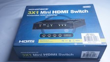 Monoprice 3X1 Mini HDMI Switch with Remote Control MP-SW03 8202