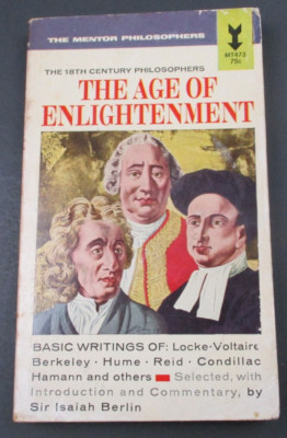 The Age Of Enlightenment bh: Isaiah Berlin 1962 The 18th Century Philosophers PB