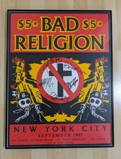 Original Shepard Fairey/BAD RELIGION CBGS's Show Print! Signed!! All Band...