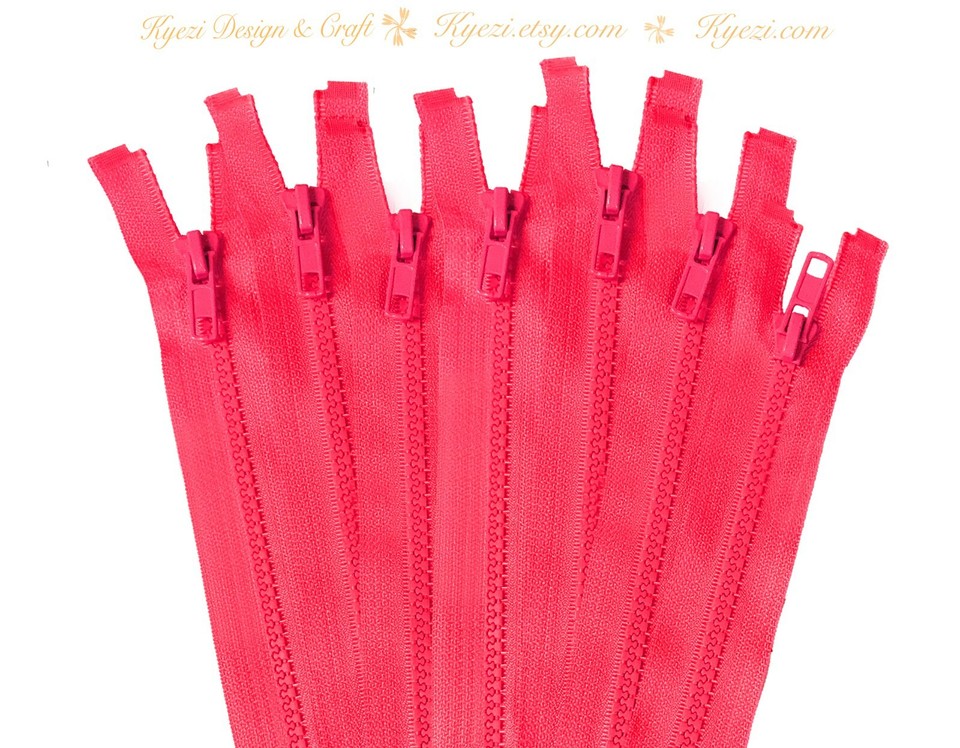 Pvc Color Variants 5 - 25 pc Chunky Plastic Separating Zipper / Gauge 5 - 14