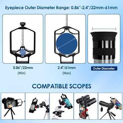 tridaptor XYZ-001 Universal Phone Scope Digiscoping Adapter 3-Axis