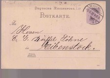 DEUTSCHES REICH, P 18I, Reichenbach - Eibenstock, 6.11.88