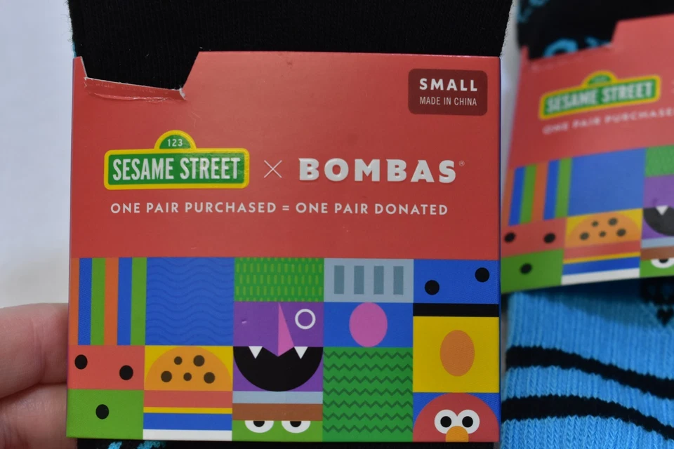 Bombas X Plaza Sésamo Galleta Monstruo Ternero Calcetines Panal Adulto S Lote de 4 Foto 2 de 4