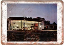 Vintage Foothill Motors Pasadena CA, 1954 Auto Ad Retro Look Metal Sign A4702