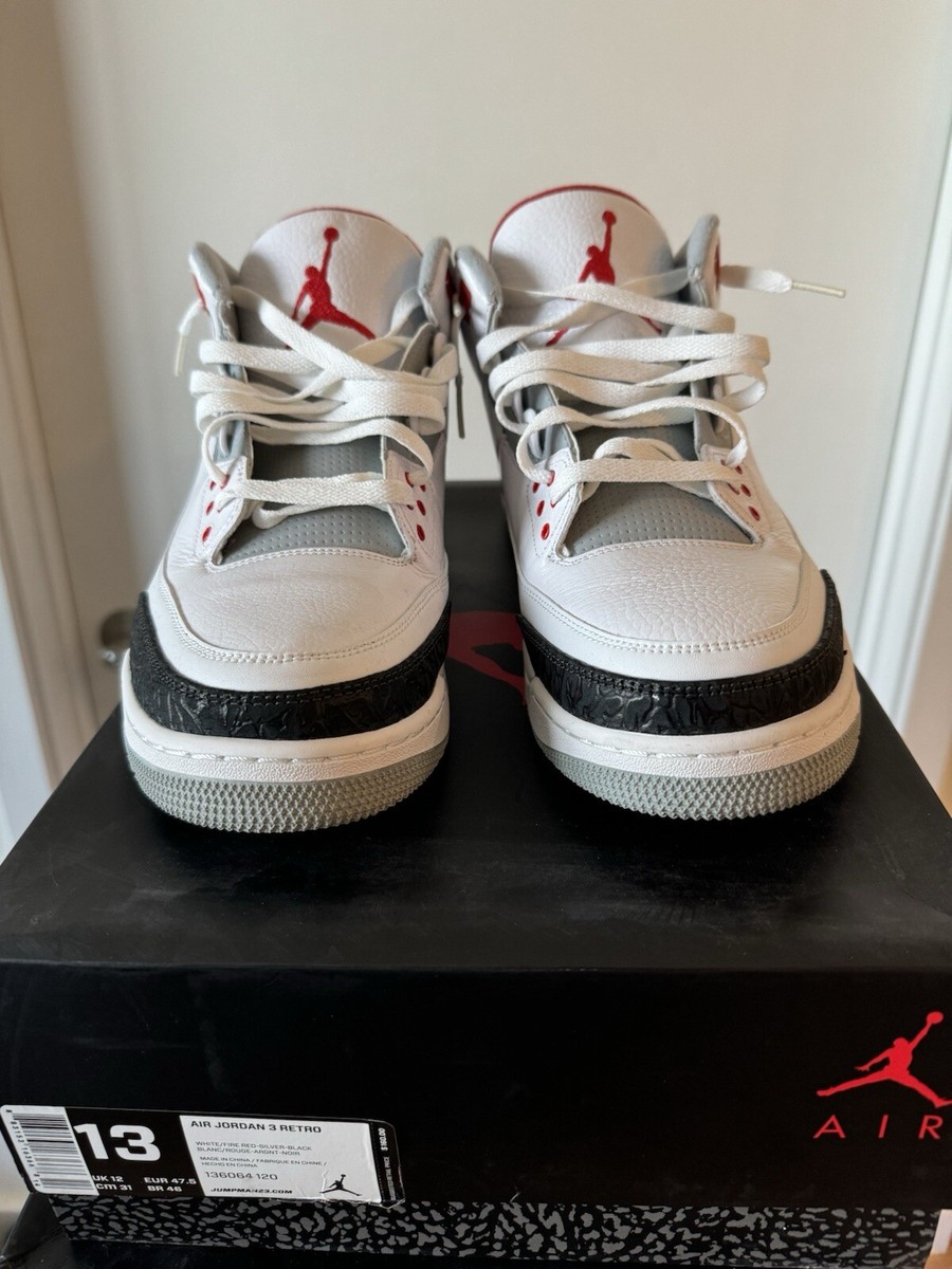 Size 13 - Air Jordan 3 Retro 2013 Fire Red Excellent  display picture 1