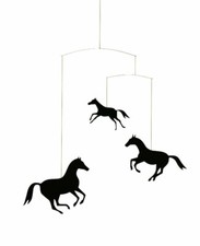 Flensted Black Beauty Horse Pony Modern Hanging Baby Mobile Nursery Decor Danish