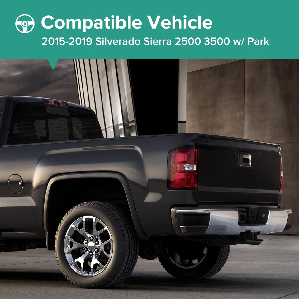 Chrome Rear Bumper Assembly for 2015-2019 Chevy Silverado Sierra 2500 3500 Foto 3 de 4