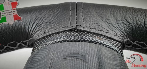 PARA LINCOLN MKX 07-13 CUBIERTA VOLANTE CUERO NEGRO, GRIS OSCURO 2 PUNTOS - Imagen 10 de 12
