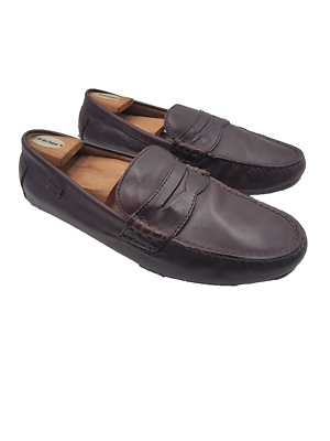 POLO Ralph Lauren Men's Sz 11.5D Leather Driving Loafers Burgundy