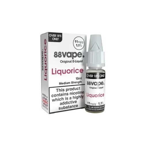 88 Vape E-Liquid LIQUORICE 10ml 20 Pack - 1st Class RM Delivery - Picture 8 of 9