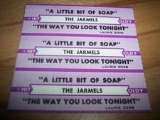 3 The Jarmels A Little Bit Of Soap / Way You Look Tonight Jukebox Title Strips