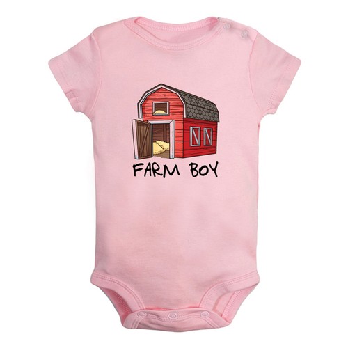 Farm Boy Funny Rompers Newborn Baby Bodysuits Jumpsuits Kids One-Piece Outfits - Picture 11 of 13
