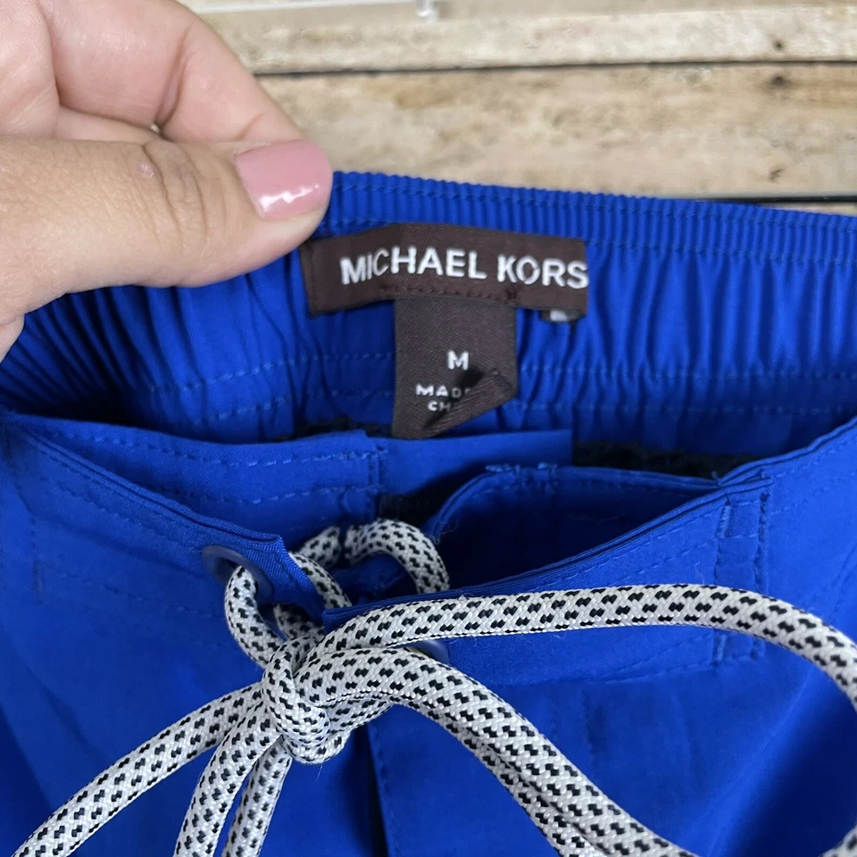 Bañador Michael Kors Azul Calzoncillo Forrado Elástico Para Hombre Mediano Foto 3 de 4