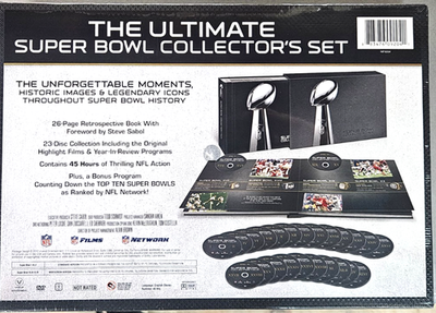SUPER BOWL COLLECTION I-XLVI DVD full description on the back