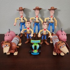 Disney Toy Story Burger King lot Of 5 Woody's, 2 Slink,2 Hamm, And RC 1996
