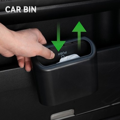 Mini Portable Car Trash Can Garbage Bin Litter Bag Organizer Vehicle Waterproof.