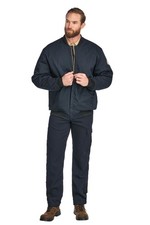 Bulwark Flame Resistant 9 oz Twill Cotton Excel FR Regular Team Jacket Navy XL