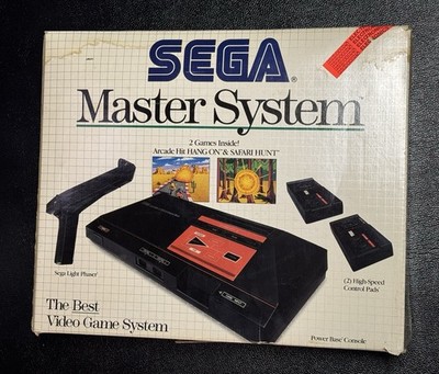 SEGA MASTER SYSTEM CONSOLE BOX ONLY ARCADE HIT HANG ON SAFARI HUNT VERSION