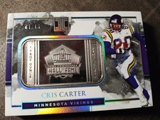 Cris Carter 2018 Panini Impeccable 1 oz .999 Silver Hall Of Fame Bar /15 Vikings
