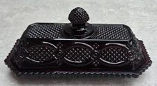 Vintage Wheaton Glass X Avon Ruby Red Cape Cod Butter Dish FREE US SHIPPING