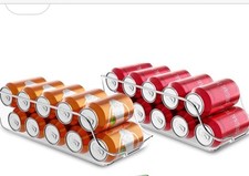 Kitchen Soda Can Organizer and Dispenser for Refrigerator Set Of 2