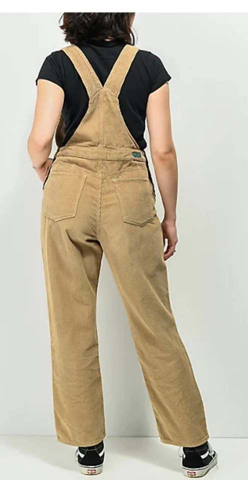 Mono con tirantes Empyre Suzie pana tostado pequeño 100 % algodón Y2K años 90 patinador Foto 2 de 4